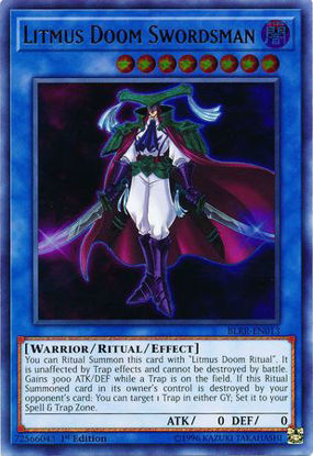 Litmus Doom Swordsman - BLRR-EN013 - Ultra Rare 1st Edition