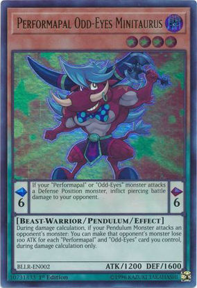 Performapal Odd-Eyes Minitaurus - BLLR-EN002 - Ultra Rare 1st Edition