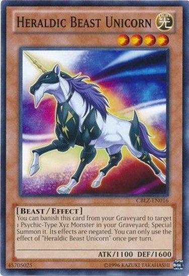 Heraldic Beast Unicorn - CBLZ-EN016 - Common 1st Edition