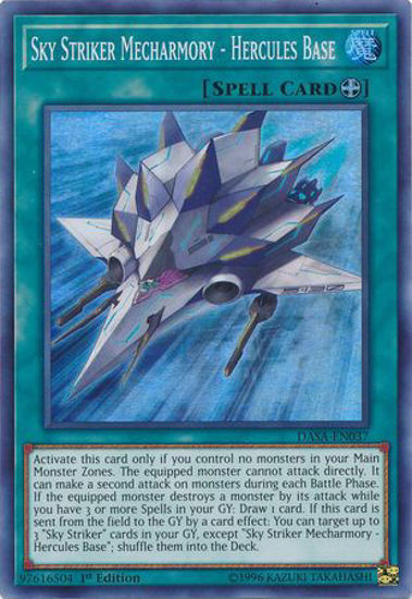 Sky Striker Mecharmory - Hercules Base - DASA-EN037 - Super Rare 1st Edition