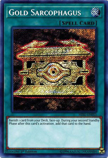 Gold Sarcophagus - HISU-EN051 - Secret Rare 1st Edition