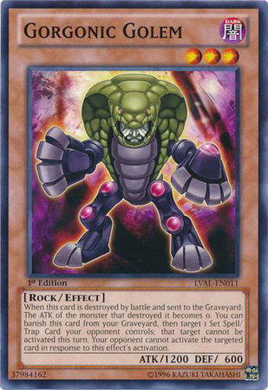 Gorgonic Golem - LVAL-EN011 - Common 1st Edition