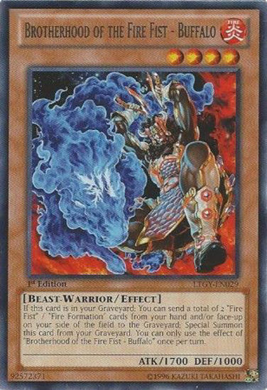 Brotherhood of the Fire Fist - Buffalo - LTGY-EN029 - Rare 1st Edition