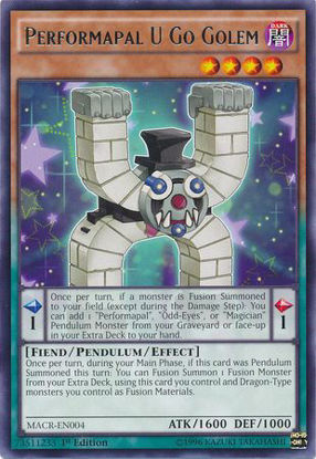 Performapal U Go Golem - MACR-EN004 - Rare 1st Edition