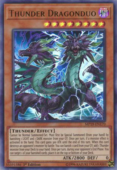 Thunder Dragonduo - MP19-EN170 - Ultra Rare 1st Edition