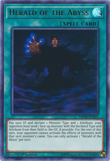 Herald of the Abyss - MP19-EN201 - Ultra Rare 1st Edition