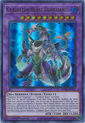 Gladiator Beast Domitianus - MP20-EN165 - Ultra Rare 1st Edition