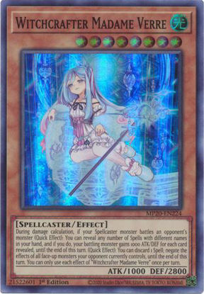 Witchcrafter Madame Verre - MP20-EN224 - Super Rare 1st Edition