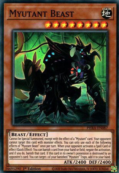 Myutant Beast - PHRA-EN087 - Super Rare 1st Edition