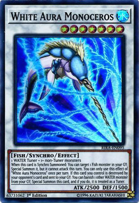 White Aura Monoceros - RIRA-EN095 - Super Rare 1st Edition