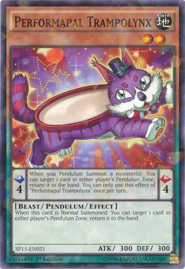 Performapal Trampolynx - SP15-EN021 - Shatterfoil Rare 1st Edition