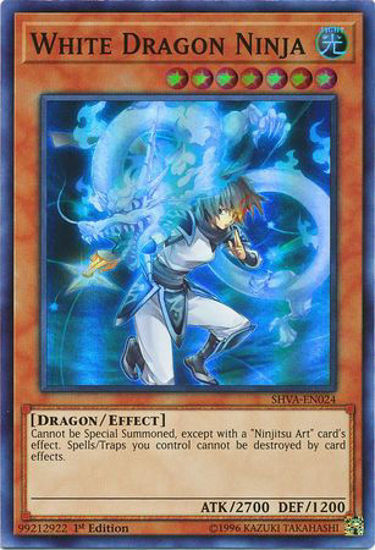 White Dragon Ninja - SHVA-EN024 - Super Rare 1st Edition