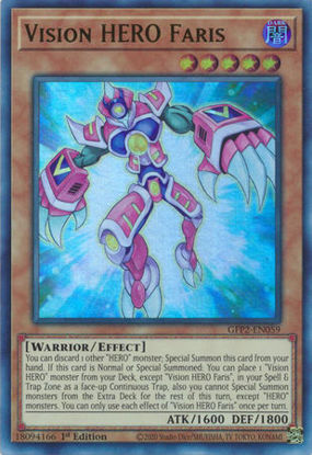 Vision HERO Faris - GFP2-EN059 - Ultra Rare 1st Edition