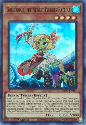 Goldenhair, the Newest Plunder Patroll - GFP2-EN094 - Ultra Rare 1st Edition