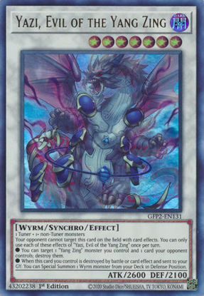 Yazi, Evil of the Yang Zing - GFP2-EN131 - Ultra Rare 1st Edition