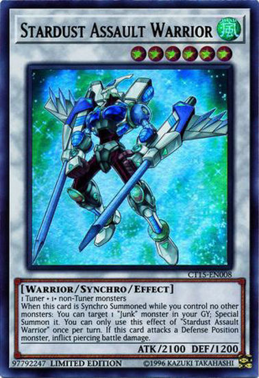 Stardust Assault Warrior - CT15-EN008 - Ultra Rare Limited Edition