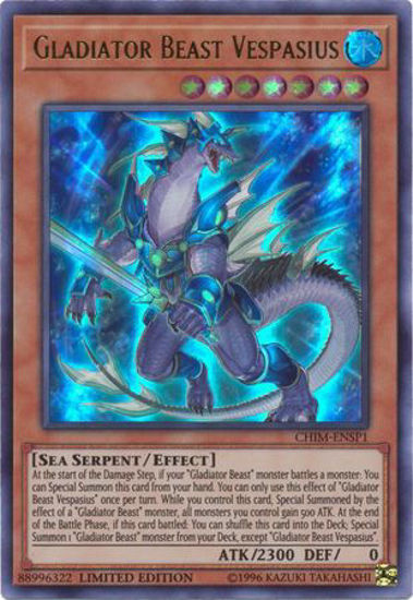 Gladiator Beast Vespasius - CHIM-ENSP1 - Ultra Rare Limited Edition