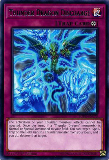 Thunder Dragon Discharge - SOFU-EN073 - Rare 1st Edition