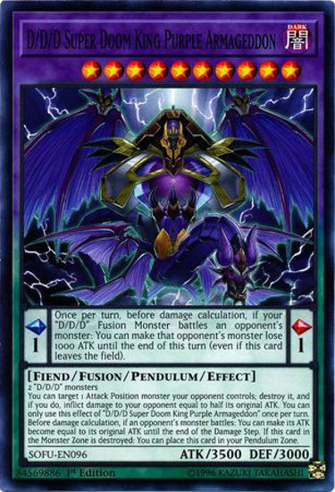 D/D/D Super Doom King Purple Armageddon - SOFU-EN096 - Common 1st Edition