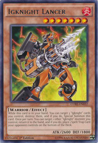 Igknight Lancer - CORE-EN032 - Rare 1st Edition