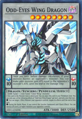 Odd-Eyes Wing Dragon - DIFO-EN098 - Super Rare 1st Edition