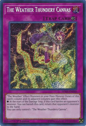 The Weather Thundery Canvas - SPWA-EN040 - Secret Rare 1st Edition