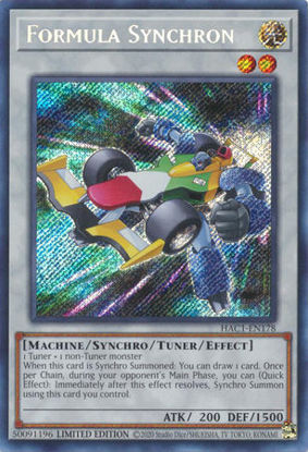 Formula Synchron - HAC1-EN178 - Secret Rare 1st Edition