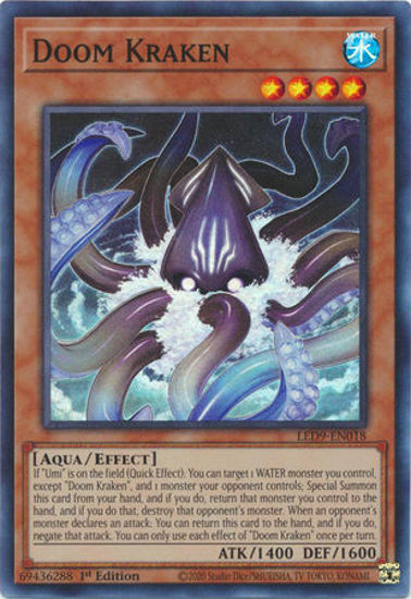 Doom Kraken - LED9-EN018 - Super Rare 1st Edition