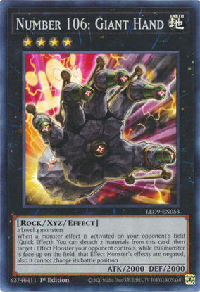 Number 106: Giant Hand - LED9-EN053 - Super Rare 1st Edition