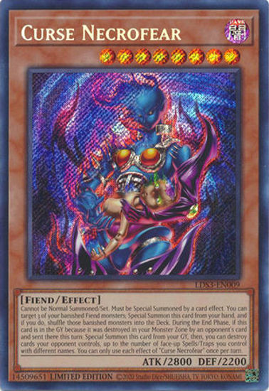 Curse Necrofear - LDS3-EN009 - Secret Rare 1st Edition