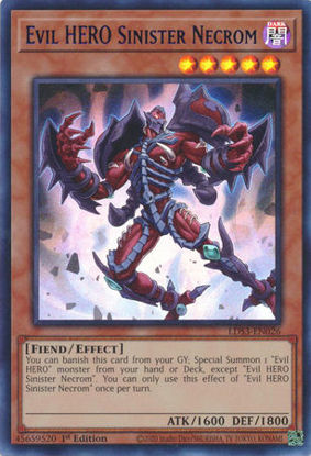 Evil HERO Sinister Necrom - LDS3-EN026 - Ultra Rare 1st Edition