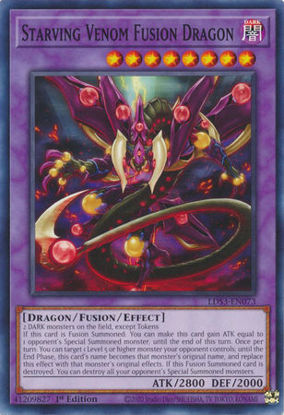 Starving Venom Fusion Dragon - LDS3-EN073 - Common 1st Edition