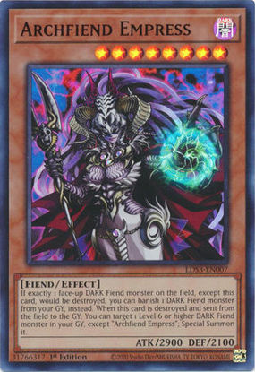 Archfiend Empress (Red) - LDS3-EN007 - Ultra Rare 1st Edition