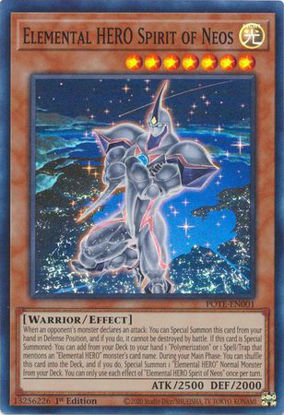 Elemental HERO Spirit of Neos - POTE-EN001 - Super Rare 1st Edition