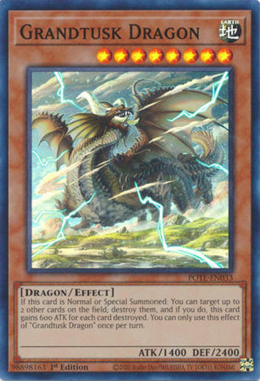 Grandtusk Dragon - POTE-EN033 - Super Rare 1st Edition