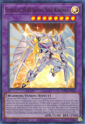 Elemental HERO Shining Neos Wingman - POTE-EN041 - Ultra Rare 1st Edition