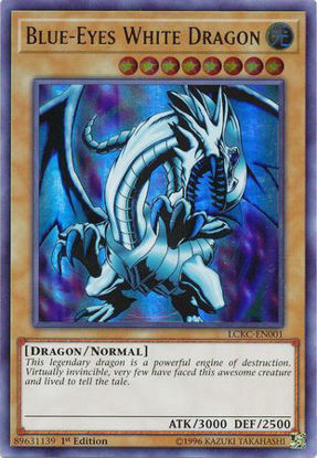 Blue-Eyes White Dragon (Red Sparks Background) - LCKC-EN001 - Ultra Rare 1st Edition