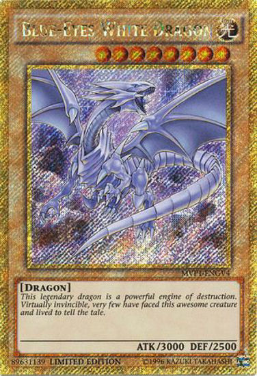 Blue-Eyes White Dragon - MVP1-ENGV4 - Gold Secret Rare Limited Edition