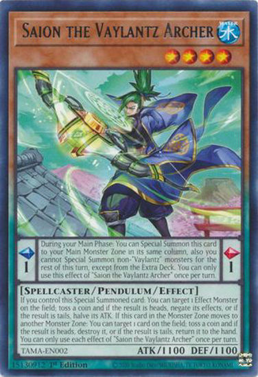 Saion the Vaylantz Archer - TAMA-EN002 - Rare 1st Edition