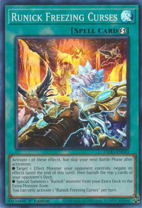 Runick Freezing Curses - TAMA-EN033 - Super Rare 1st Edition