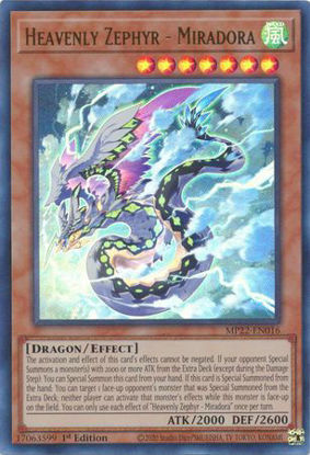 Heavenly Zephyr - Miradora - MP22-EN016 - Ultra Rare 1st Edition