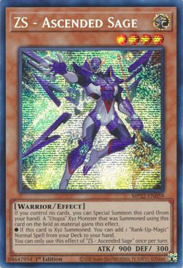 ZS - Ascended Sage - MP22-EN059 - Prismatic Secret Rare 1st Edition