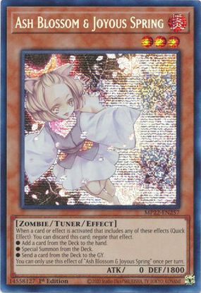 Ash Blossom & Joyous Spring - MP22-EN257 - Prismatic Secret Rare 1st Edition