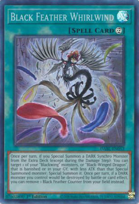 Black Feather Whirlwind - DABL-EN052 - Super Rare 1st Edition