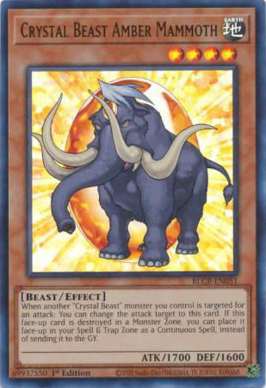 Crystal Beast Amber Mammoth - BLCR-EN051 - Ultra Rare 1st Edition