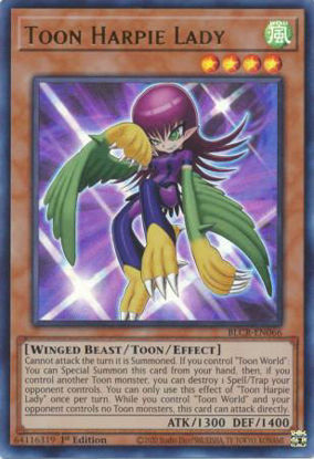 Toon Harpie Lady - BLCR-EN066 - Ultra Rare 1st Edition