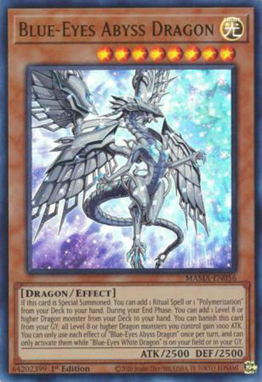 Blue-Eyes Abyss Dragon - MAMA-EN056 - Ultra Rare 1st Edition