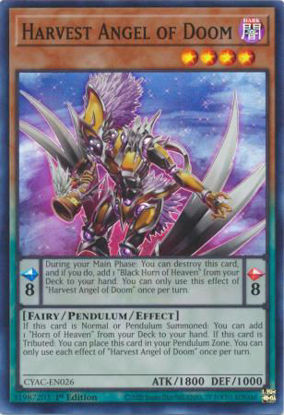 Harvest Angel of Doom - CYAC-EN026 - Super Rare 1st Edition