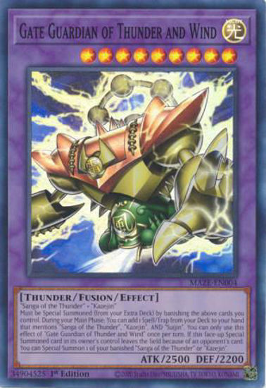 Gate Guardian of Thunder and Wind - MAZE-EN004 - Super Rare 1st Edition