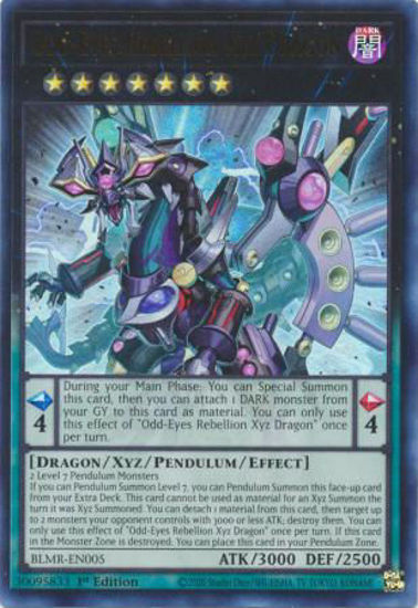 Odd-Eyes Rebellion Xyz Dragon - BLMR-EN005 - Ultra Rare 1st Edition